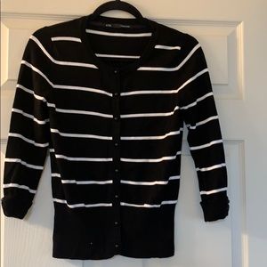 Maurices black and white cardigan